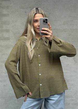 Tinsi check skjorte Gartner Green/Beige Boii Studios 